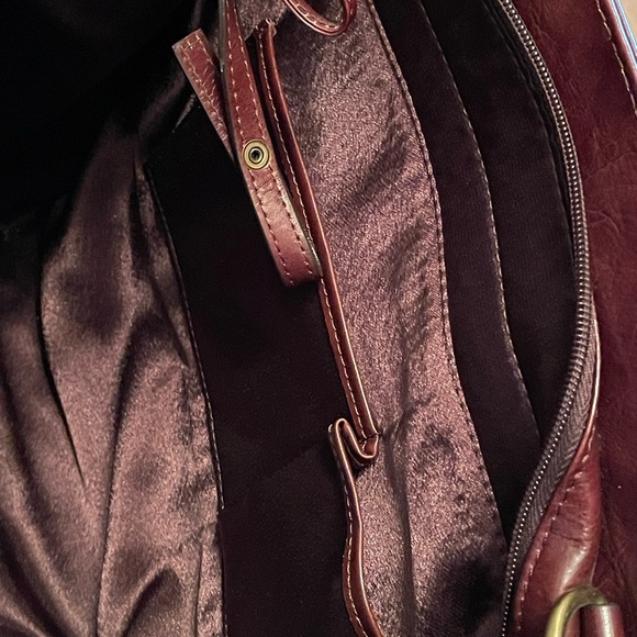 RARE FIND Switch It by Nan - Brown Satchel Tote Purse with Removable Strap - Picture 6 of 8